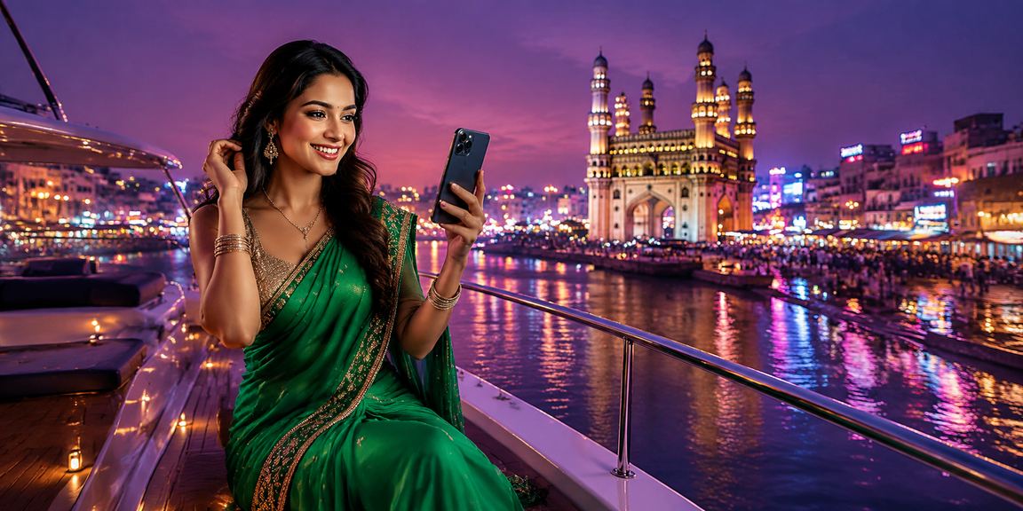 User making mobile payments in Hyderabad using popular Indian e-wallet