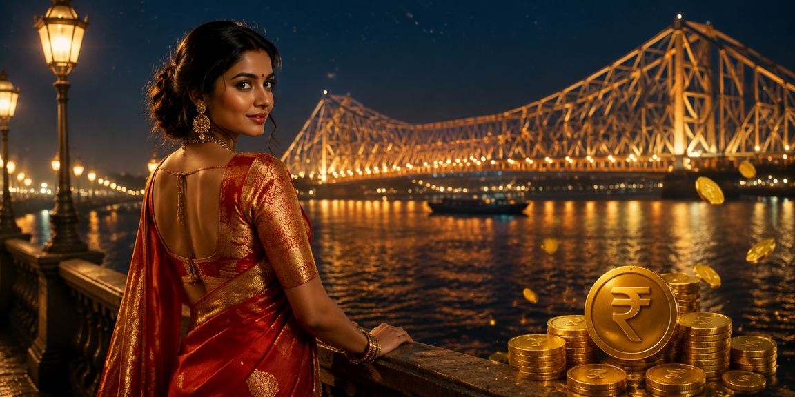 Diwali cashback payment offer from 22414 with Kolkata city background